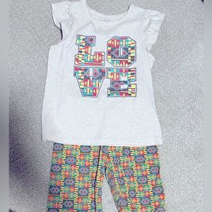 Girls size 7/8 shirt and short set